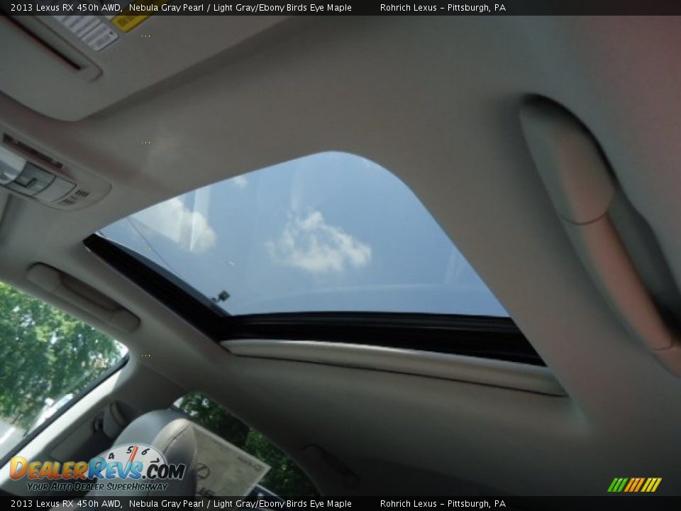 2013 Lexus RX 450h AWD Nebula Gray Pearl / Light Gray/Ebony Birds Eye Maple Photo #15