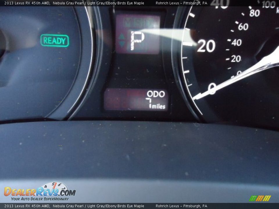 2013 Lexus RX 450h AWD Nebula Gray Pearl / Light Gray/Ebony Birds Eye Maple Photo #20