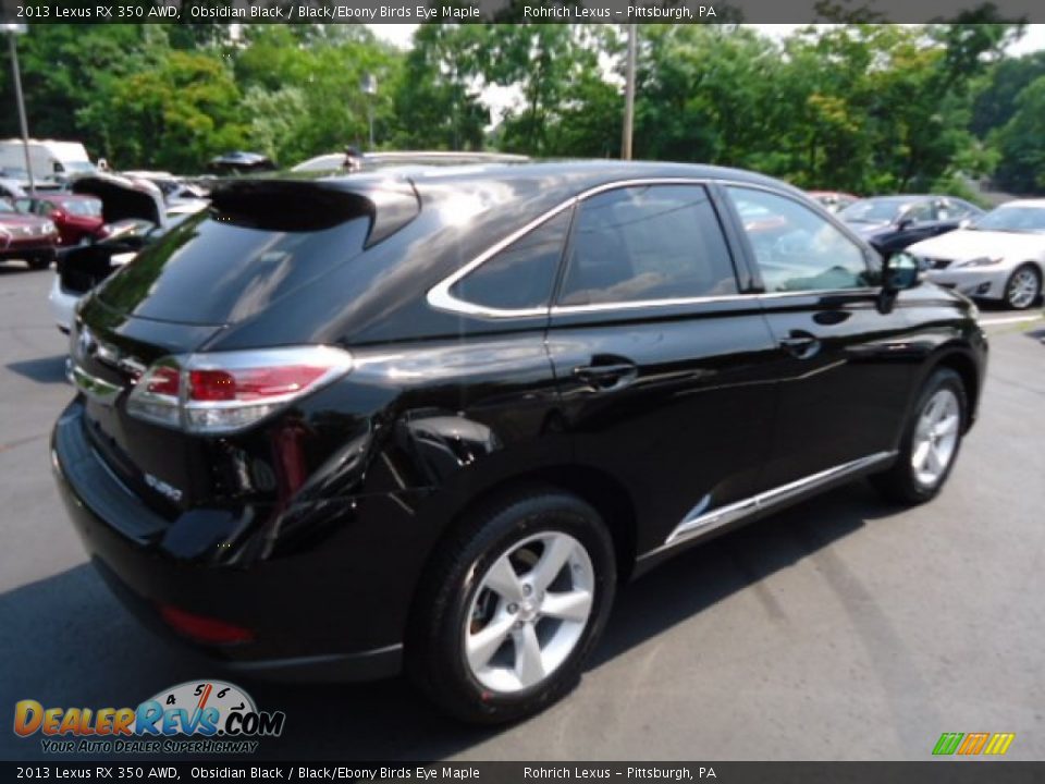 2013 Lexus RX 350 AWD Obsidian Black / Black/Ebony Birds Eye Maple Photo #4