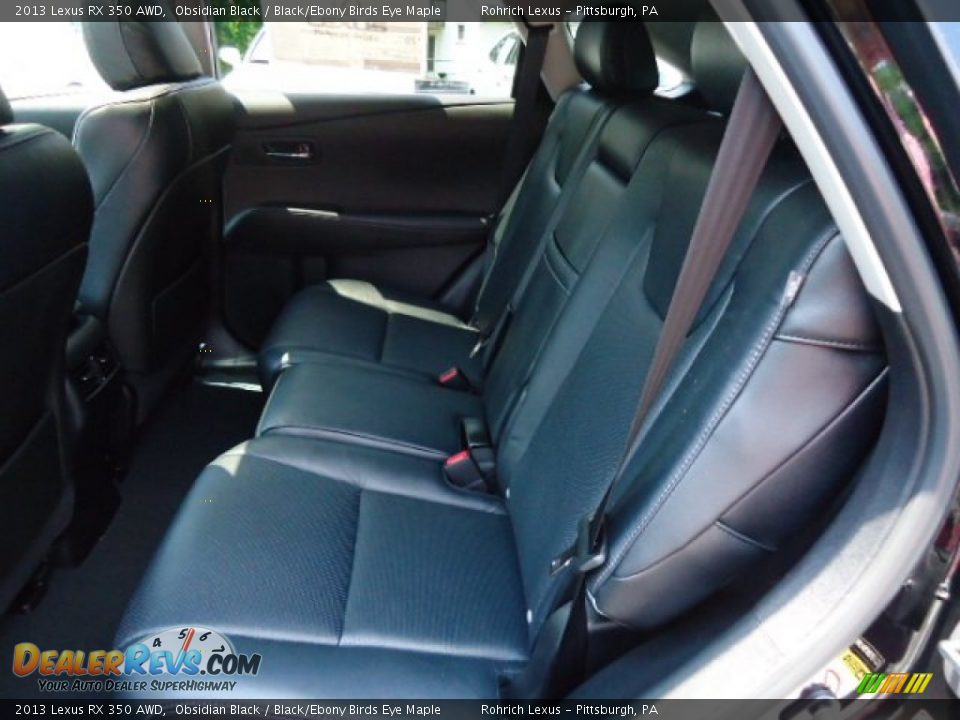 2013 Lexus RX 350 AWD Obsidian Black / Black/Ebony Birds Eye Maple Photo #11