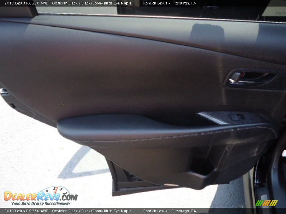 2013 Lexus RX 350 AWD Obsidian Black / Black/Ebony Birds Eye Maple Photo #13
