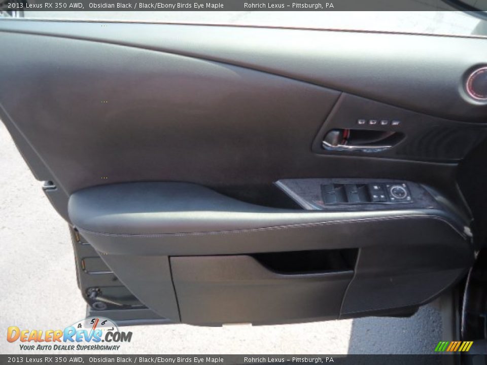 2013 Lexus RX 350 AWD Obsidian Black / Black/Ebony Birds Eye Maple Photo #14
