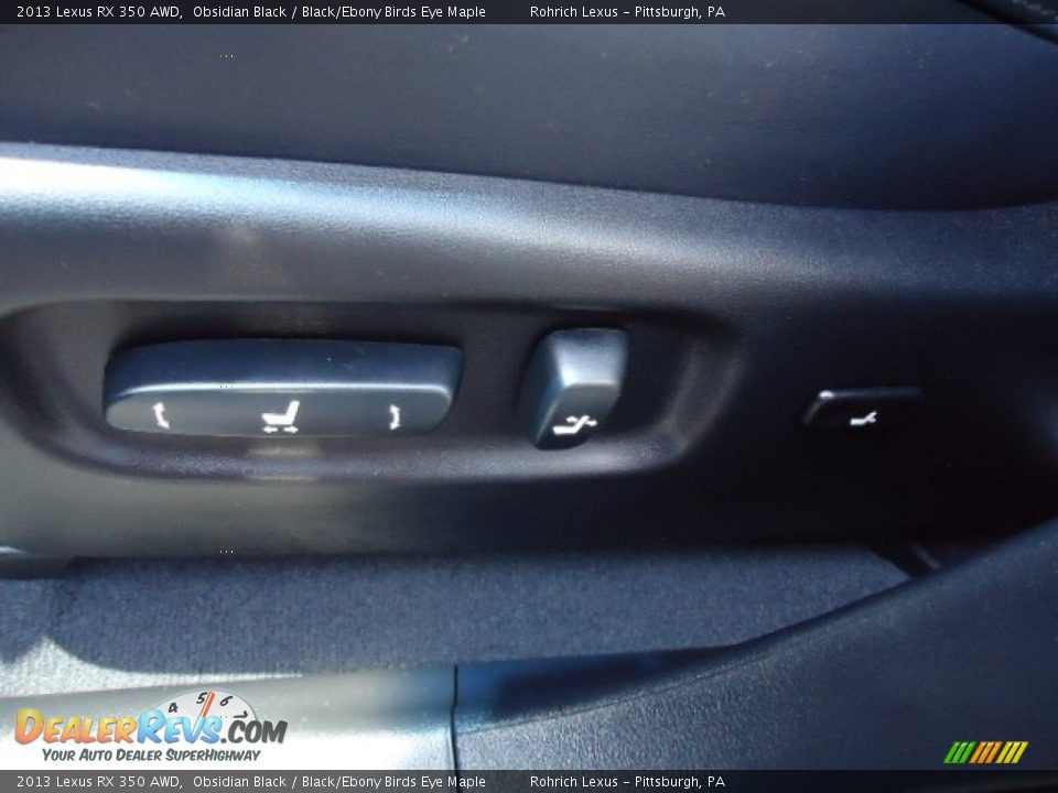 2013 Lexus RX 350 AWD Obsidian Black / Black/Ebony Birds Eye Maple Photo #15