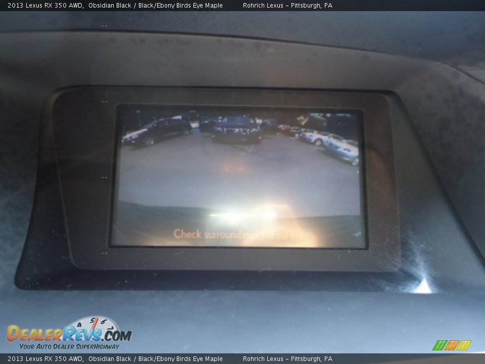 2013 Lexus RX 350 AWD Obsidian Black / Black/Ebony Birds Eye Maple Photo #18