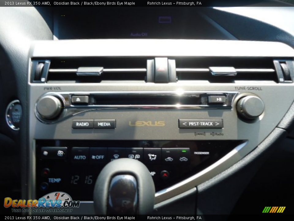 2013 Lexus RX 350 AWD Obsidian Black / Black/Ebony Birds Eye Maple Photo #19