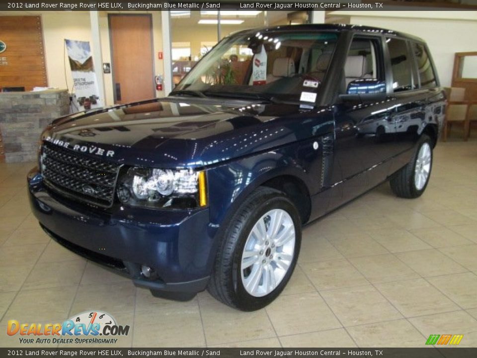 2012 Land Rover Range Rover HSE LUX Buckingham Blue Metallic / Sand Photo #2