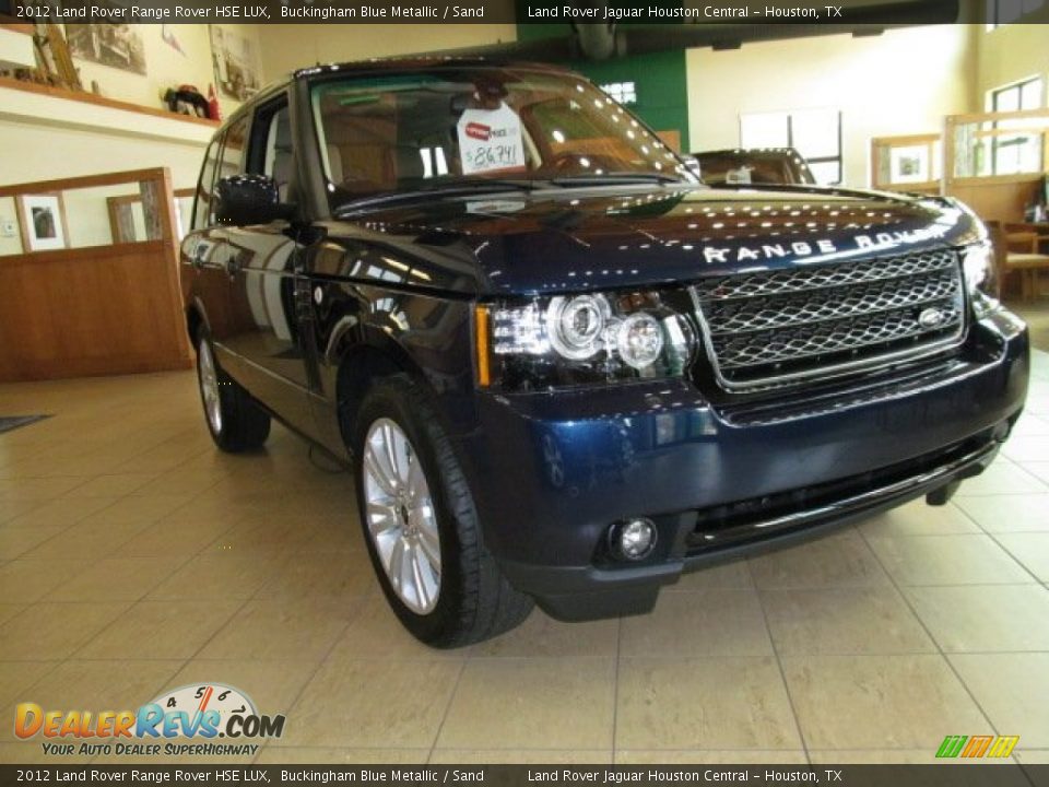 2012 Land Rover Range Rover HSE LUX Buckingham Blue Metallic / Sand Photo #6