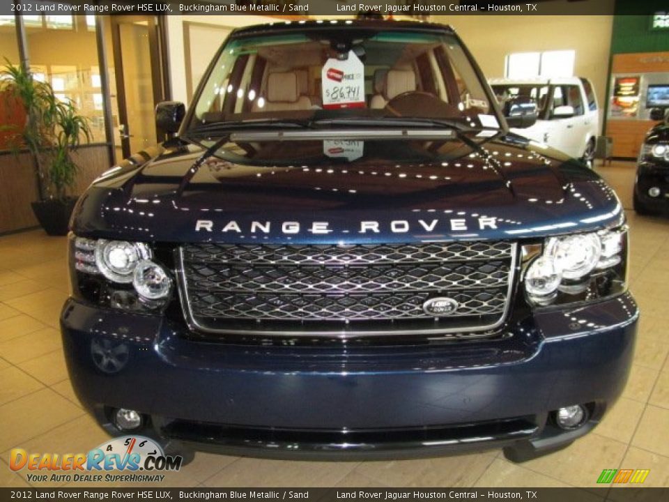 2012 Land Rover Range Rover HSE LUX Buckingham Blue Metallic / Sand Photo #7