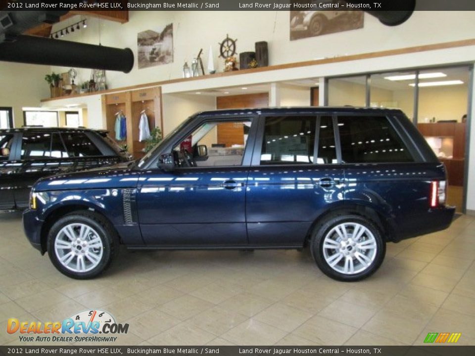 2012 Land Rover Range Rover HSE LUX Buckingham Blue Metallic / Sand Photo #8
