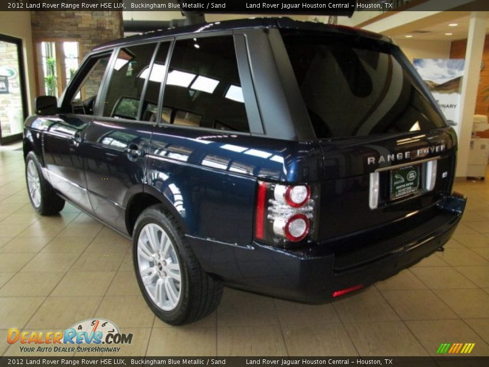 2012 Land Rover Range Rover HSE LUX Buckingham Blue Metallic / Sand Photo #9