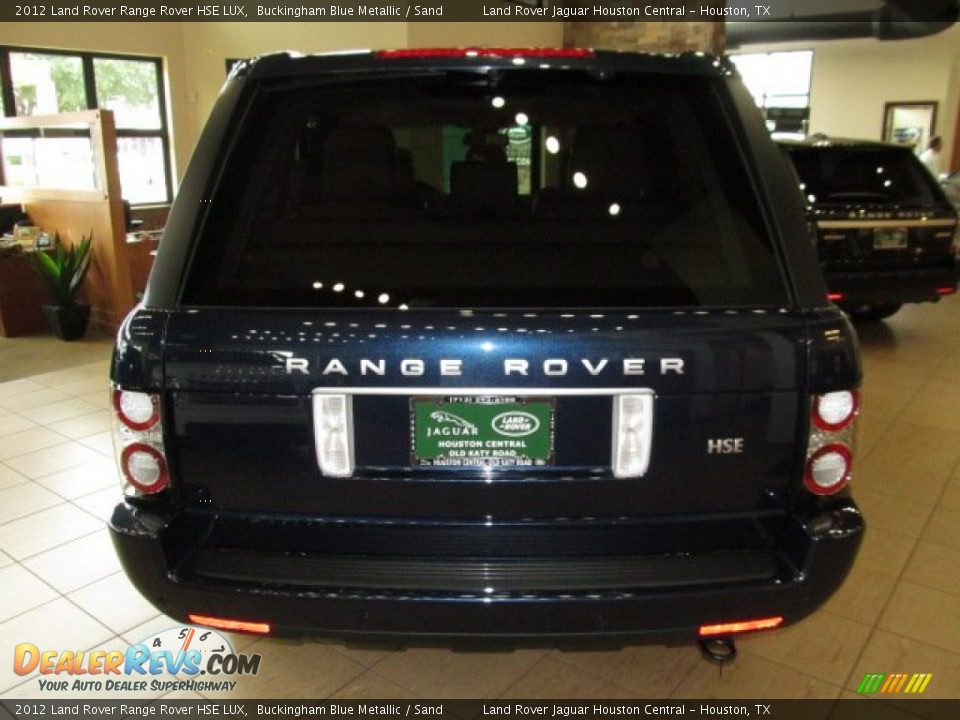 2012 Land Rover Range Rover HSE LUX Buckingham Blue Metallic / Sand Photo #10