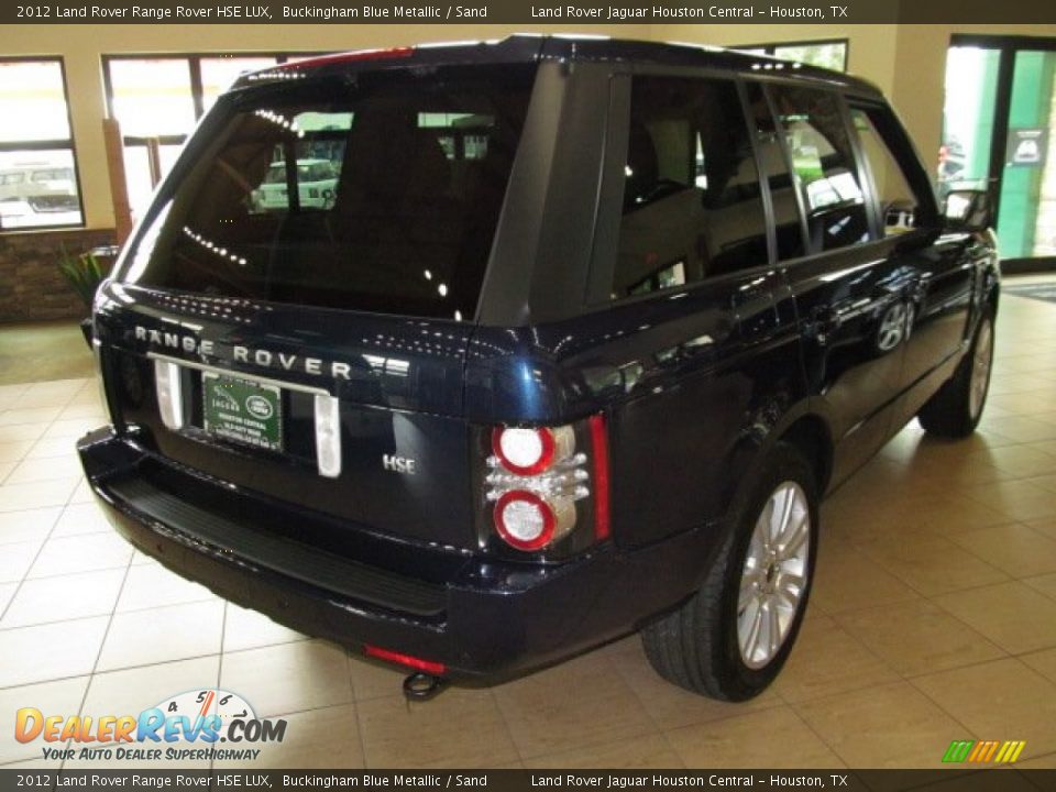 2012 Land Rover Range Rover HSE LUX Buckingham Blue Metallic / Sand Photo #11