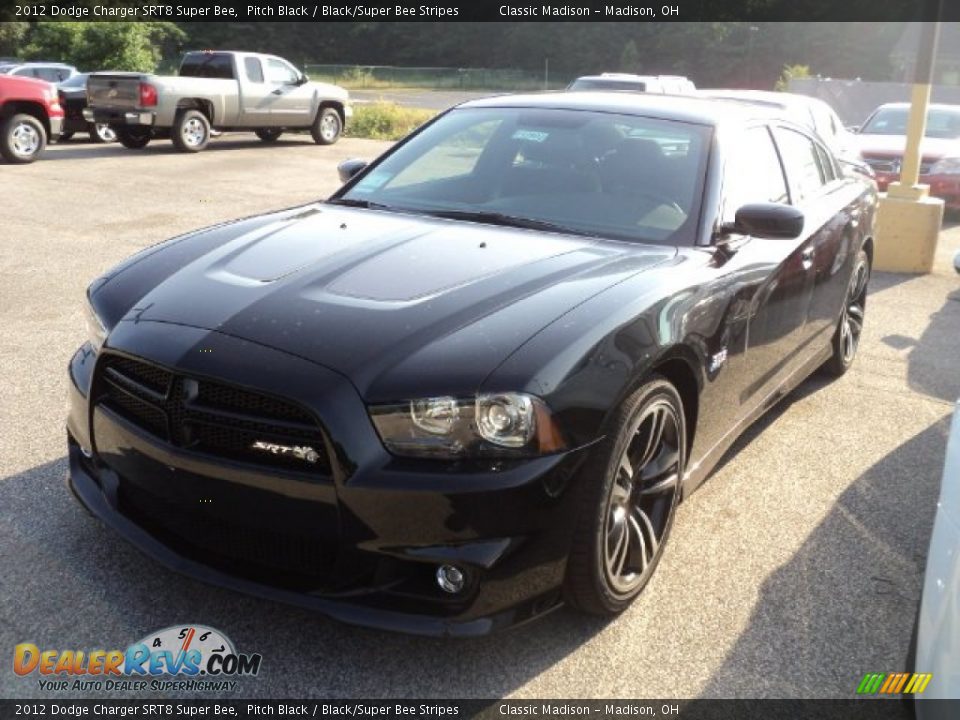 2012 Dodge Charger SRT8 Super Bee Pitch Black / Black/Super Bee Stripes Photo #1