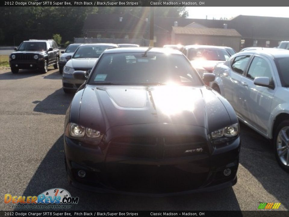2012 Dodge Charger SRT8 Super Bee Pitch Black / Black/Super Bee Stripes Photo #2