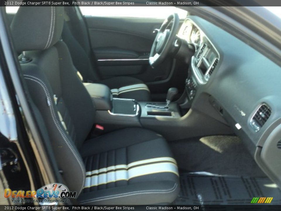 2012 Dodge Charger SRT8 Super Bee Pitch Black / Black/Super Bee Stripes Photo #20