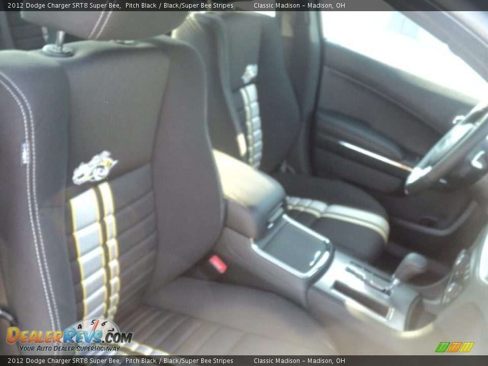 2012 Dodge Charger SRT8 Super Bee Pitch Black / Black/Super Bee Stripes Photo #21