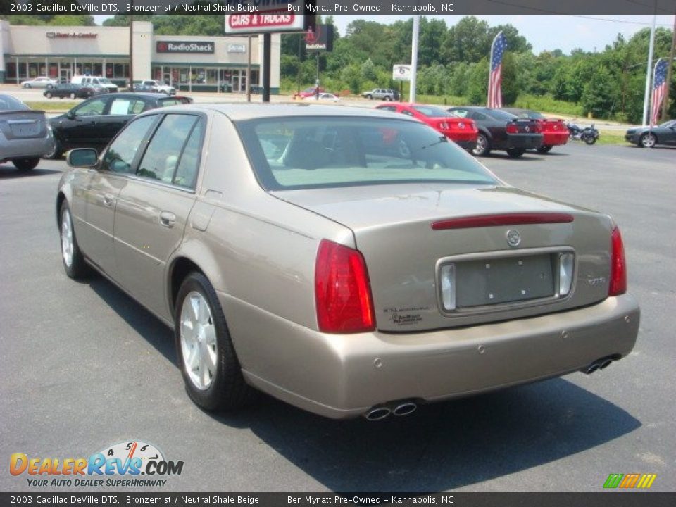 2003 Cadillac DeVille DTS Bronzemist / Neutral Shale Beige Photo #3