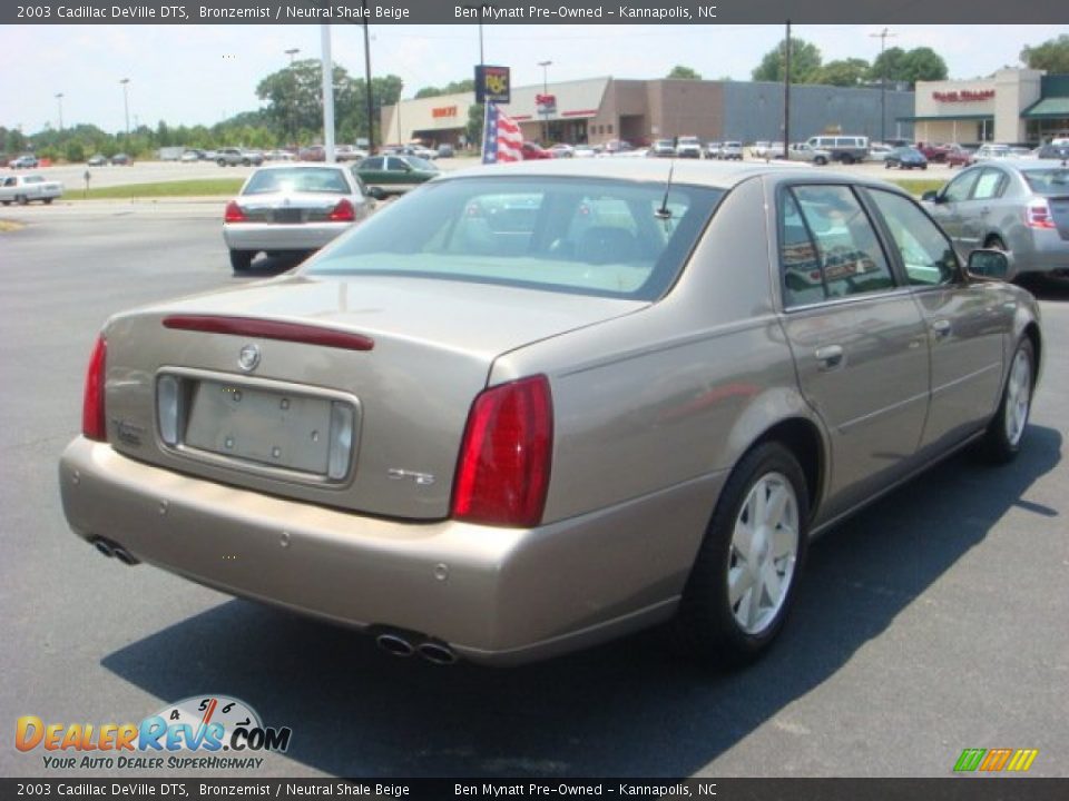 2003 Cadillac DeVille DTS Bronzemist / Neutral Shale Beige Photo #5
