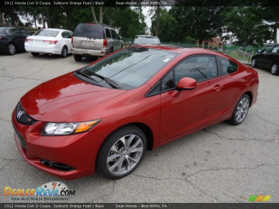 2012 Honda Civic Si Coupe Sunburst Orange Pearl / Black Photo #8