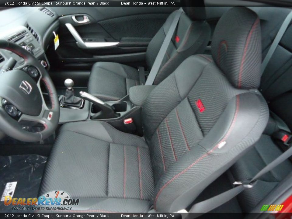 Black Interior - 2012 Honda Civic Si Coupe Photo #10