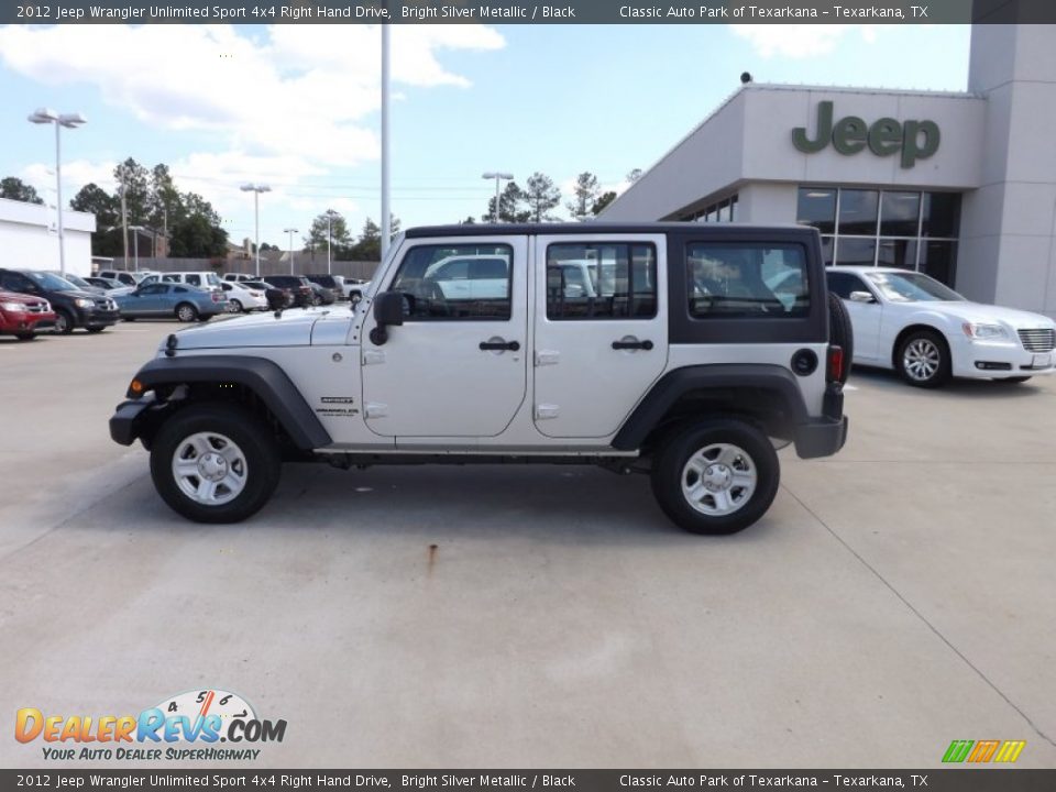 2012 Jeep Wrangler Unlimited Sport 4x4 Right Hand Drive Bright Silver Metallic / Black Photo #2
