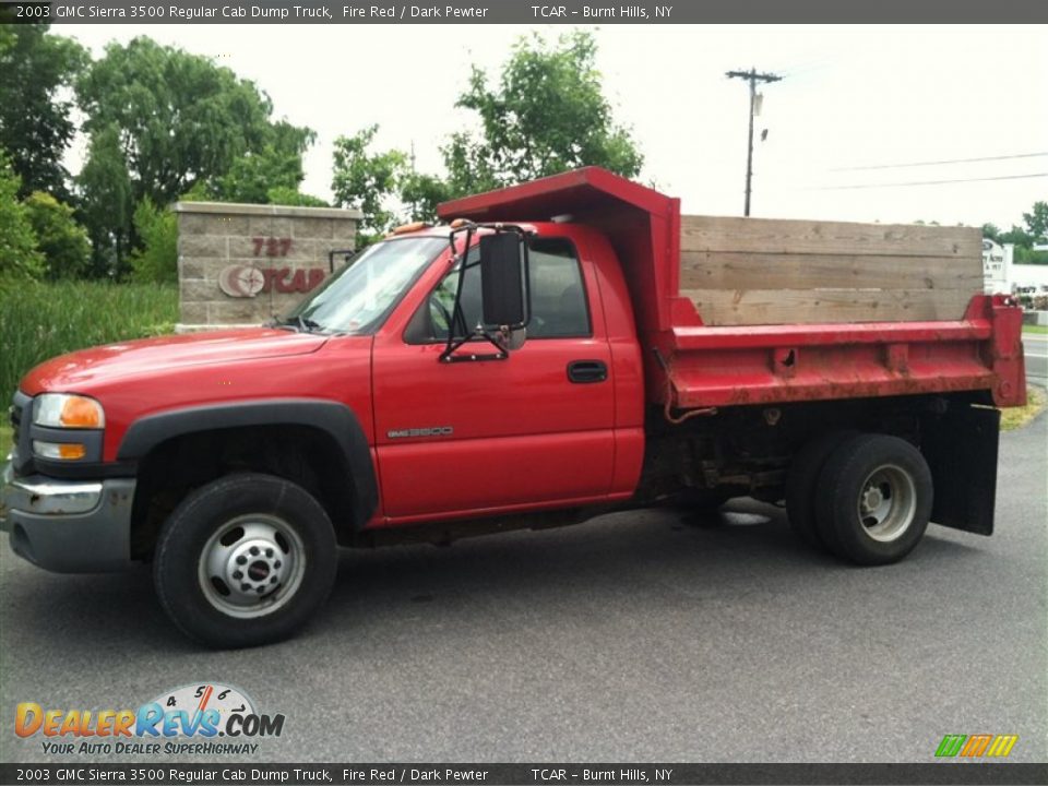 2003 GMC Sierra 3500 Regular Cab Dump Truck Fire Red / Dark Pewter Photo #1