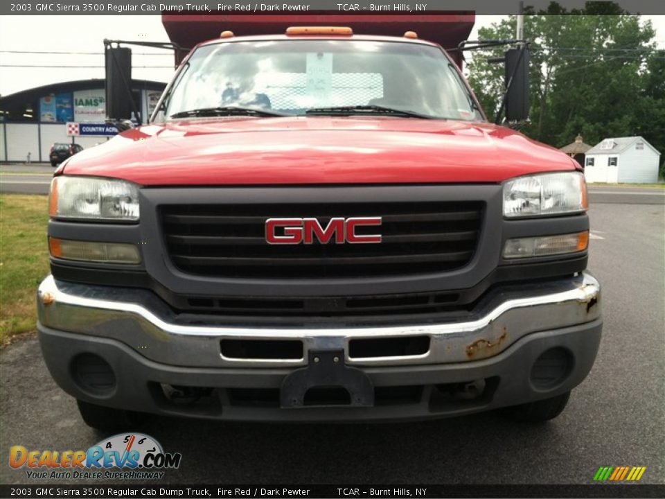 2003 GMC Sierra 3500 Regular Cab Dump Truck Fire Red / Dark Pewter Photo #4