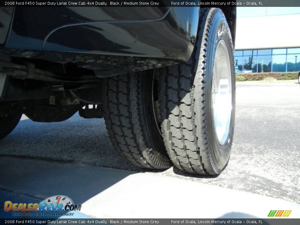 2008 Ford F450 Super Duty Lariat Crew Cab 4x4 Dually Black / Medium Stone Grey Photo #12