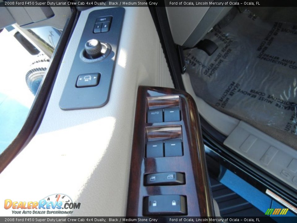 2008 Ford F450 Super Duty Lariat Crew Cab 4x4 Dually Black / Medium Stone Grey Photo #15