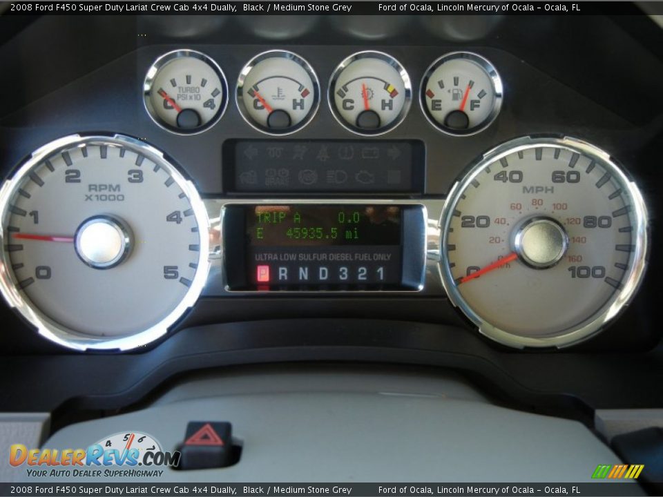 2008 Ford F450 Super Duty Lariat Crew Cab 4x4 Dually Black / Medium Stone Grey Photo #23