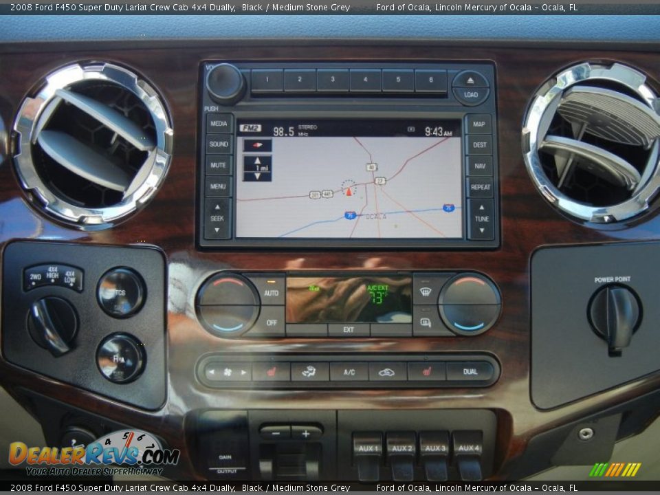 2008 Ford F450 Super Duty Lariat Crew Cab 4x4 Dually Black / Medium Stone Grey Photo #25