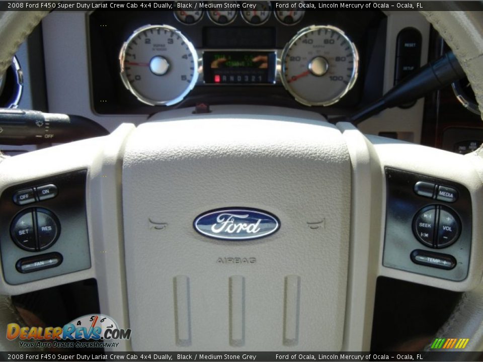 2008 Ford F450 Super Duty Lariat Crew Cab 4x4 Dually Black / Medium Stone Grey Photo #26