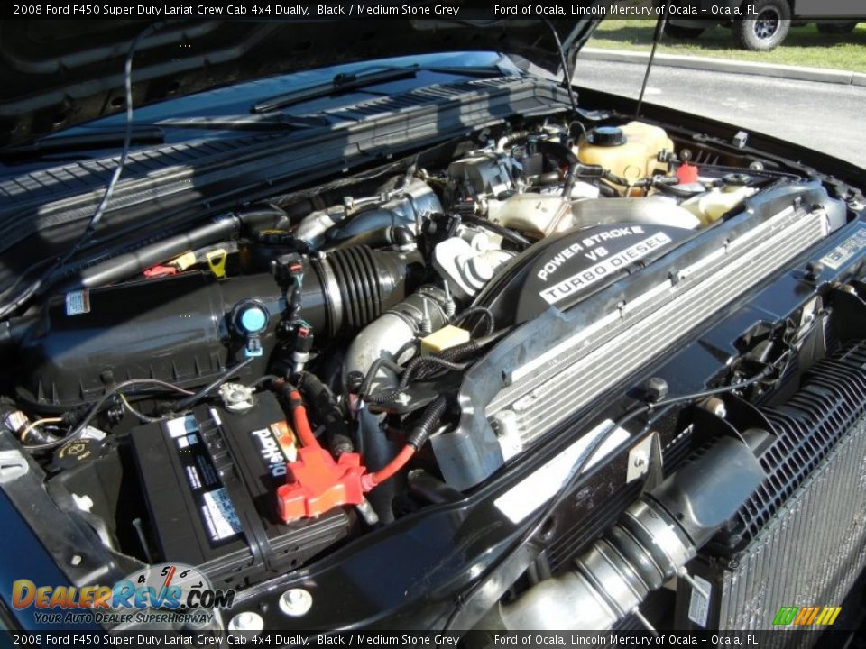 2008 Ford F450 Super Duty Lariat Crew Cab 4x4 Dually Black / Medium Stone Grey Photo #29