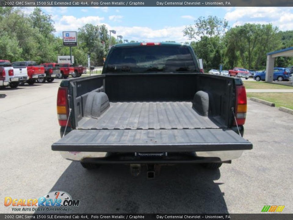 2002 GMC Sierra 1500 SLE Extended Cab 4x4 Polo Green Metallic / Graphite Photo #4