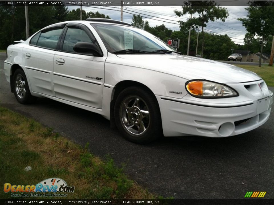 2004 Pontiac Grand Am GT Sedan Summit White / Dark Pewter Photo #4