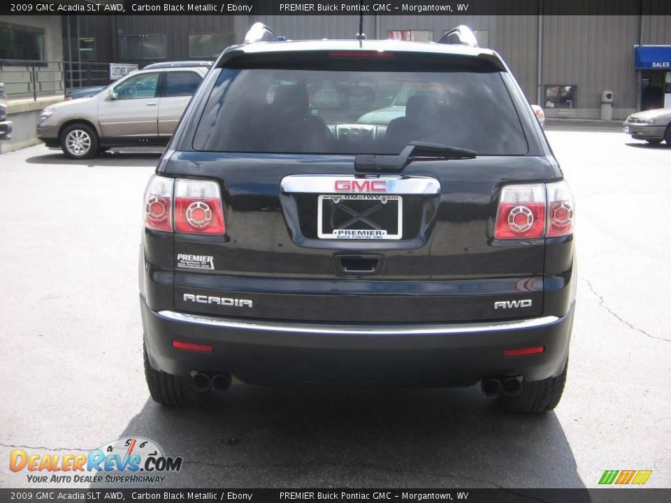 2009 GMC Acadia SLT AWD Carbon Black Metallic / Ebony Photo #5