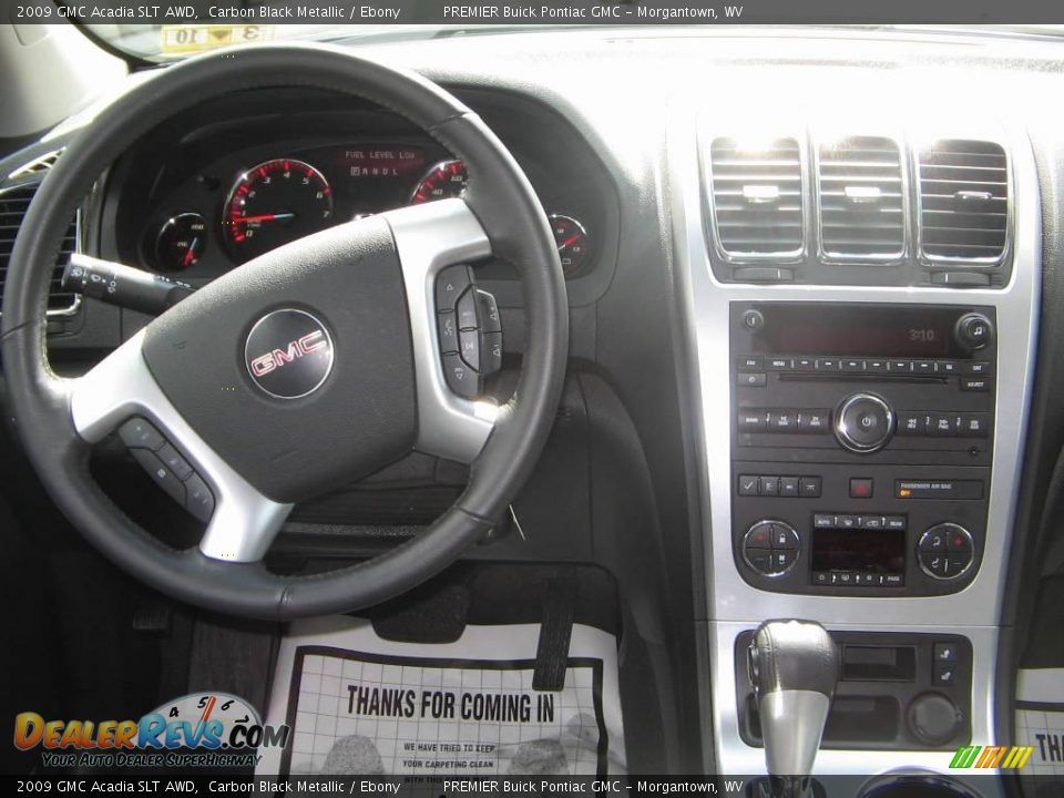 2009 GMC Acadia SLT AWD Carbon Black Metallic / Ebony Photo #9