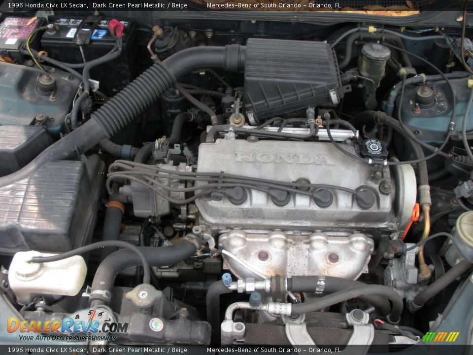 1996 Honda Civic LX Sedan Dark Green Pearl Metallic / Beige Photo #23