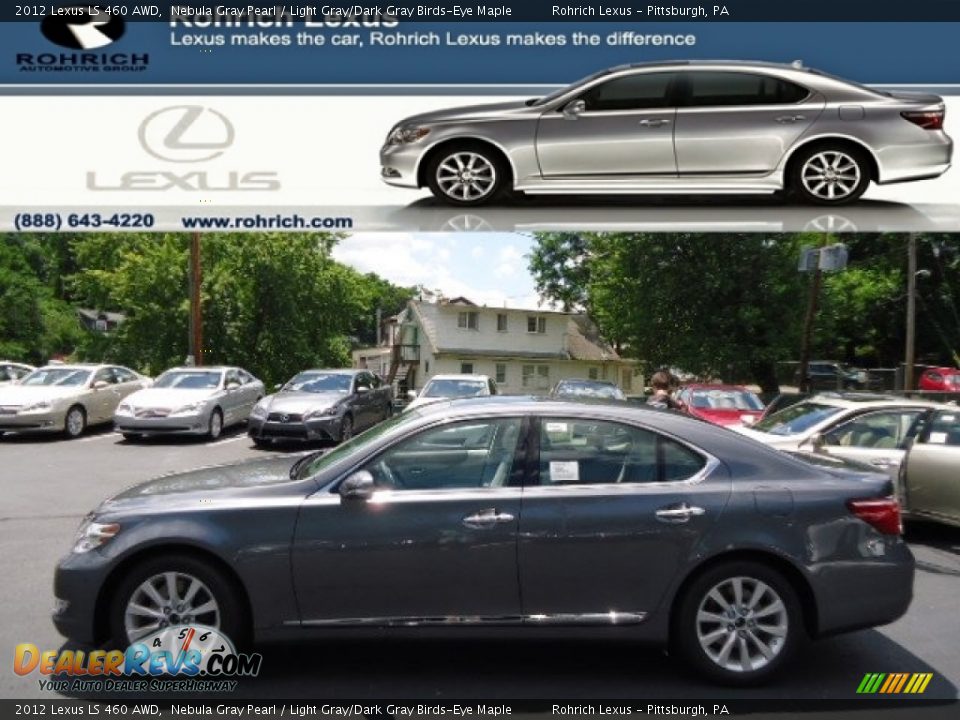 2012 Lexus LS 460 AWD Nebula Gray Pearl / Light Gray/Dark Gray Birds-Eye Maple Photo #1