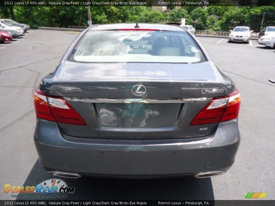 2012 Lexus LS 460 AWD Nebula Gray Pearl / Light Gray/Dark Gray Birds-Eye Maple Photo #3