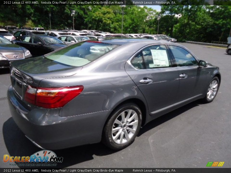 2012 Lexus LS 460 AWD Nebula Gray Pearl / Light Gray/Dark Gray Birds-Eye Maple Photo #4