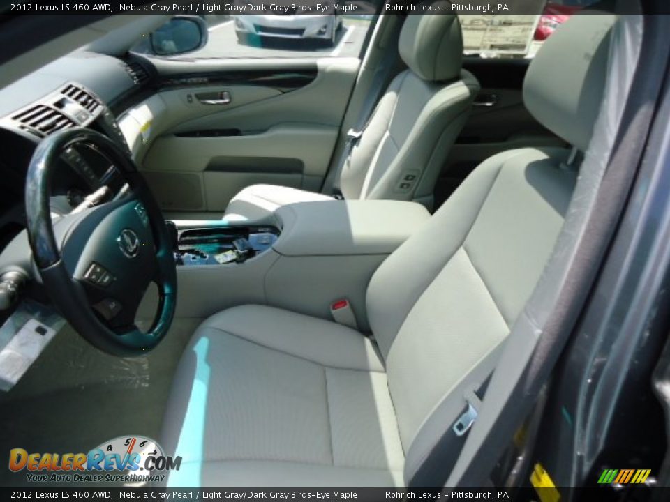 2012 Lexus LS 460 AWD Nebula Gray Pearl / Light Gray/Dark Gray Birds-Eye Maple Photo #10