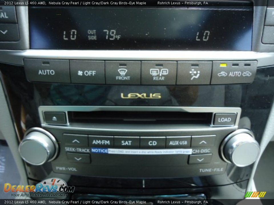 2012 Lexus LS 460 AWD Nebula Gray Pearl / Light Gray/Dark Gray Birds-Eye Maple Photo #19