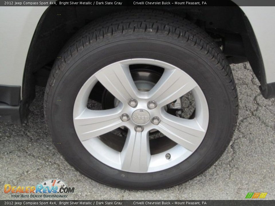 2012 Jeep Compass Sport 4x4 Bright Silver Metallic / Dark Slate Gray Photo #3