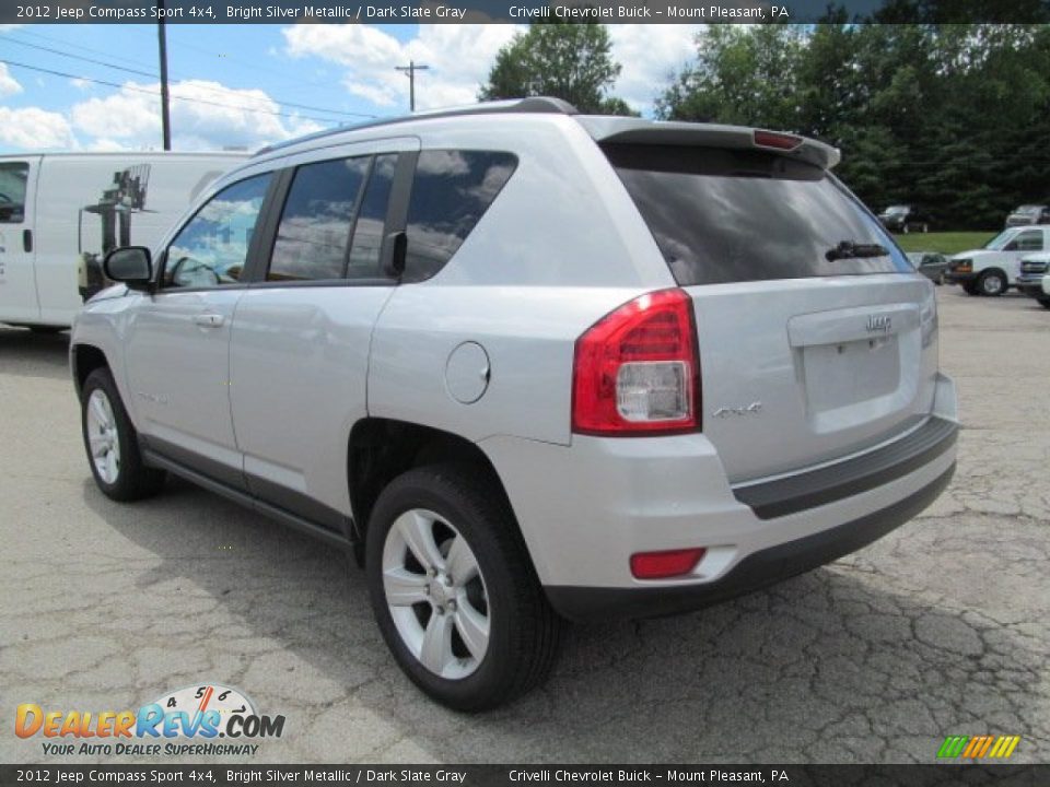 2012 Jeep Compass Sport 4x4 Bright Silver Metallic / Dark Slate Gray Photo #4