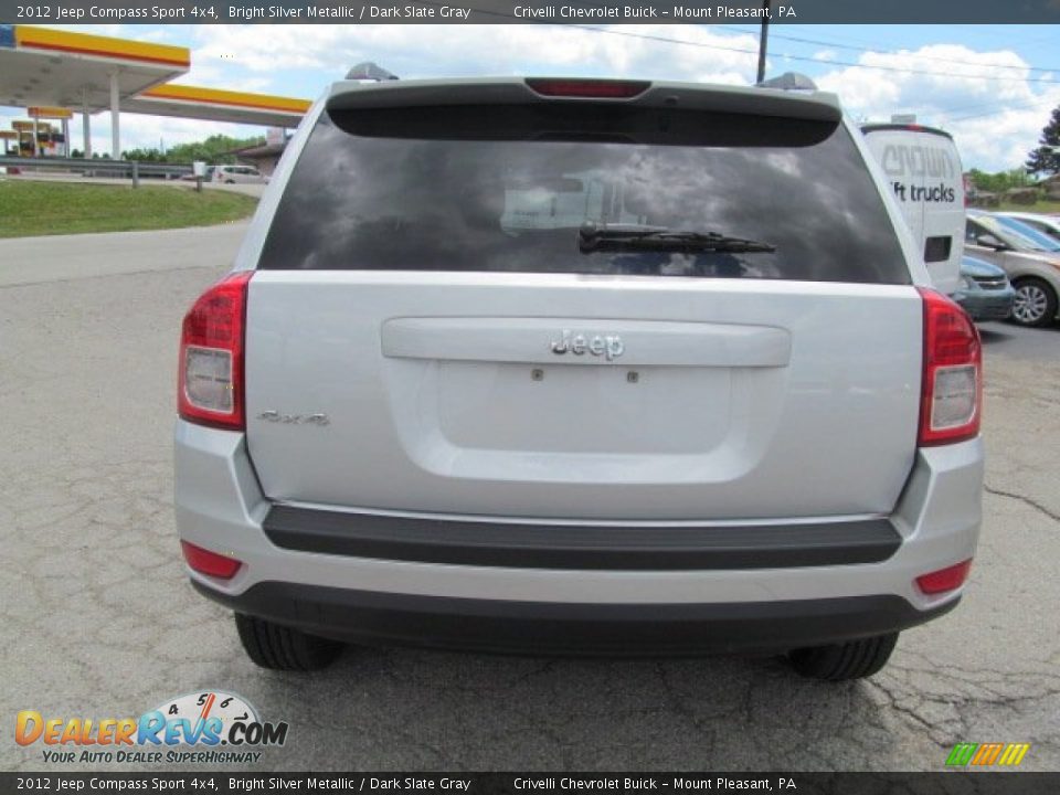 2012 Jeep Compass Sport 4x4 Bright Silver Metallic / Dark Slate Gray Photo #5