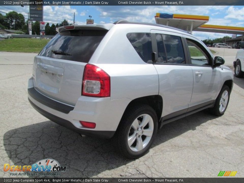 2012 Jeep Compass Sport 4x4 Bright Silver Metallic / Dark Slate Gray Photo #6