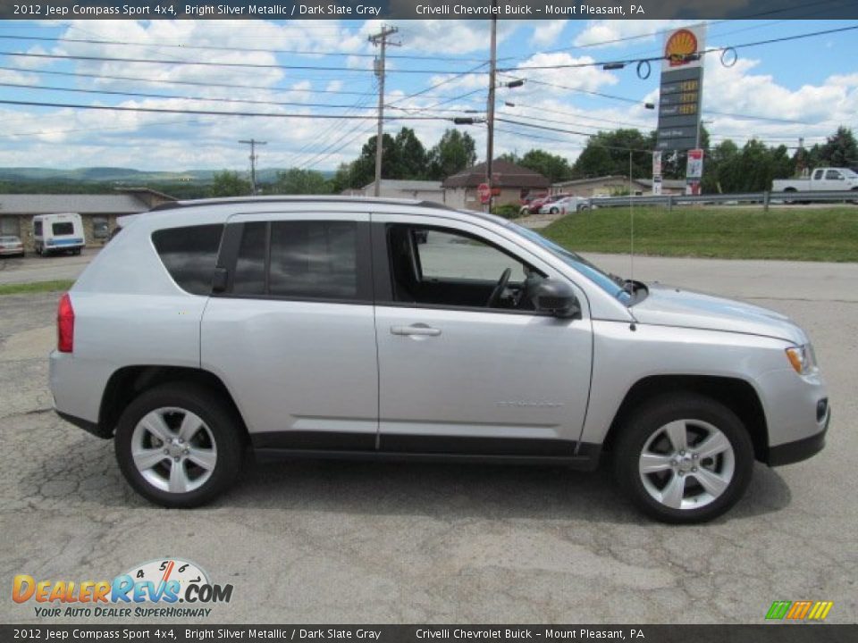 2012 Jeep Compass Sport 4x4 Bright Silver Metallic / Dark Slate Gray Photo #7