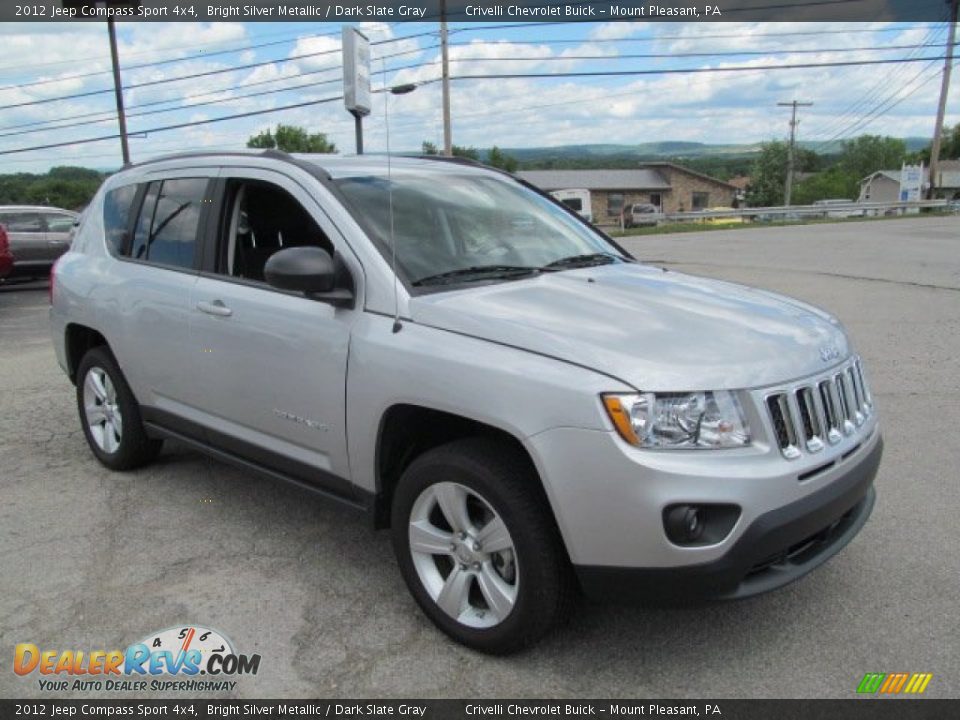 2012 Jeep Compass Sport 4x4 Bright Silver Metallic / Dark Slate Gray Photo #8