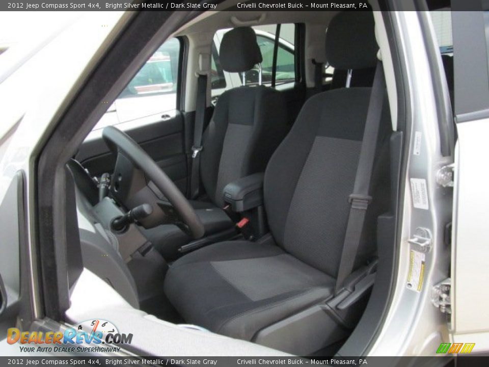 2012 Jeep Compass Sport 4x4 Bright Silver Metallic / Dark Slate Gray Photo #11
